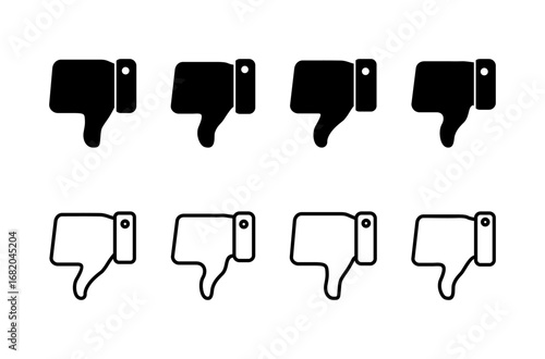 Dislike icon logo design. dislike sign and symbol. Hand with thumb down