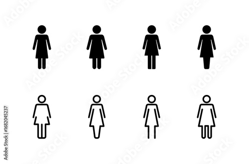 Female icon logo design. woman sign and symbol