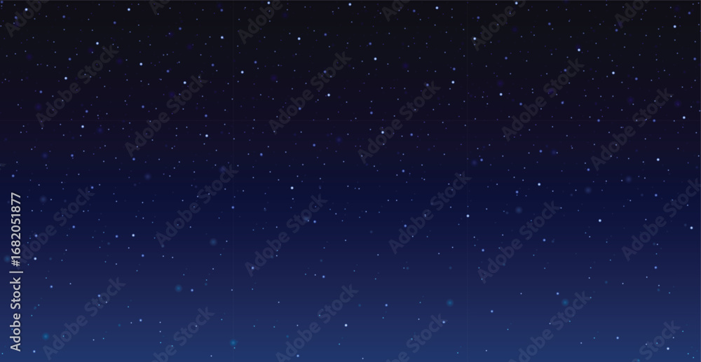 Fototapeta premium Abstract Night Sky with Stars and Cosmic Blue Gradient Background