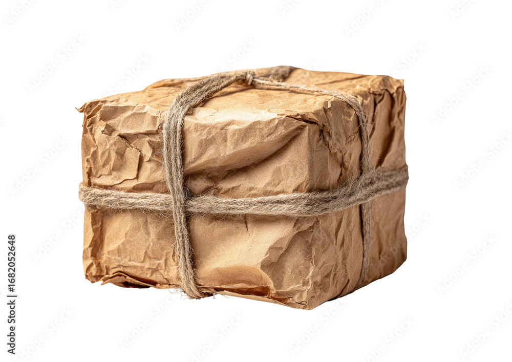 Obraz premium A tightly bound, rustic package