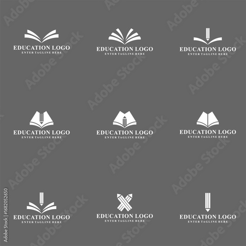 education design logo,icon,symbol,generic book logo,illustration,university,school,success,tech,study,student,linear,template,outline,company,marketing,brand,internet	