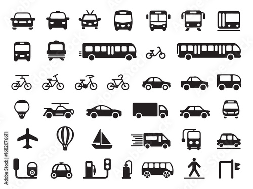 Transportation Icons: A Comprehensive Collection of Vehicle Symbols
