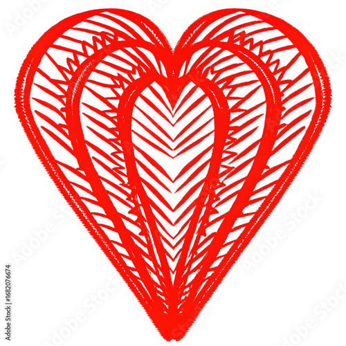 cora o vermelho desenho amor dia dos namorados isolated on white background, png, ai generated.