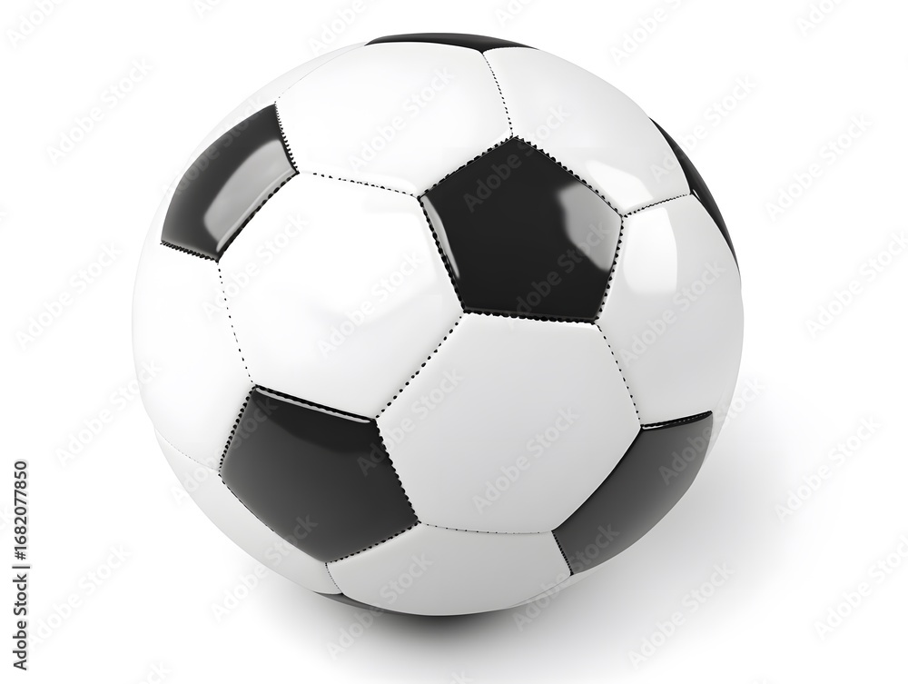 Fototapeta premium Soccer Ball: Ultimate Sports Equipment for Outdoor Game and Team Sport on Match Day