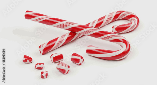 Christmas 2025  festive christmas candy cane striped holiday treat peppermint flavor sweet december celebration confectionery 100 vector