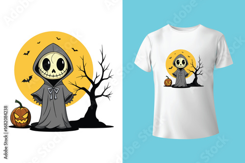 Halloween T-shirt Design with elegant graphic