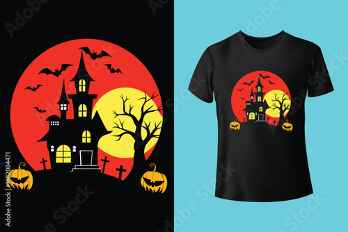 Halloween T-shirt Design with elegant graphic