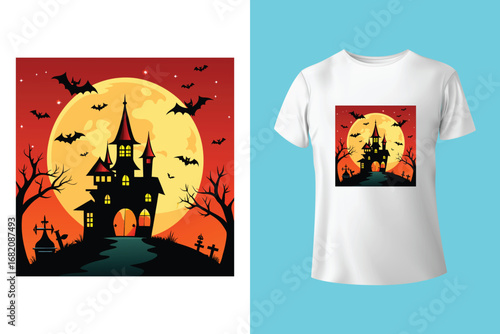 Halloween pumpkin t=shirt design vector