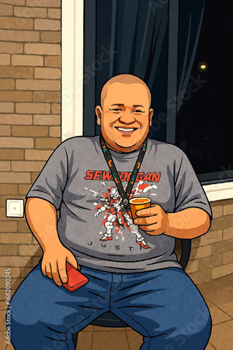 man sitting on floor