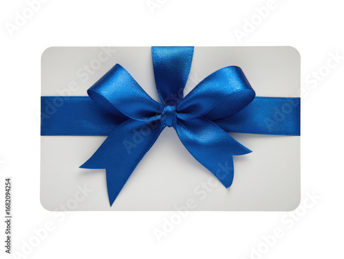 Gift card with a vibrant blue ribbon bow (2)