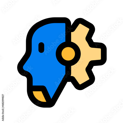 humanoid fill color icon