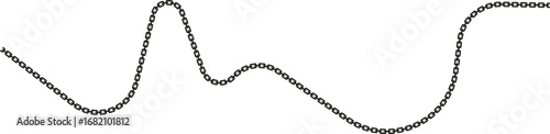 Chain links forming a repeated series of pointed peaks with high contrast angles.
