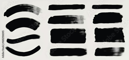 I see you’ve uploaded an image showing several black brushstroke shapes