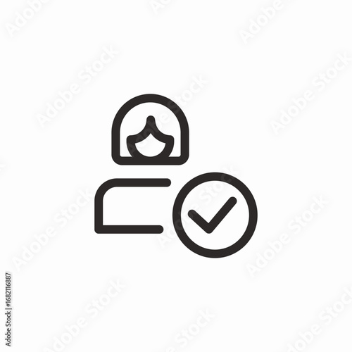 accepted worker icon sign vector