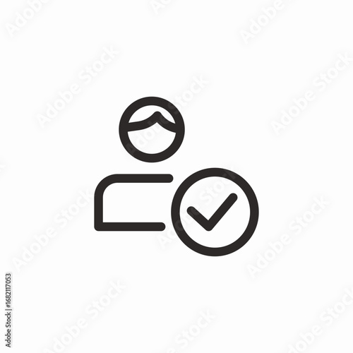 approved user icon sign vector