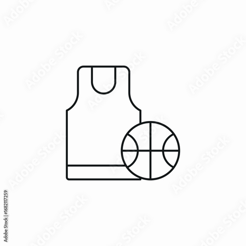 basketball jersey icon sign vector