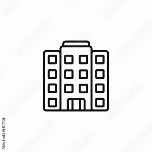 building apartments icon sign vector