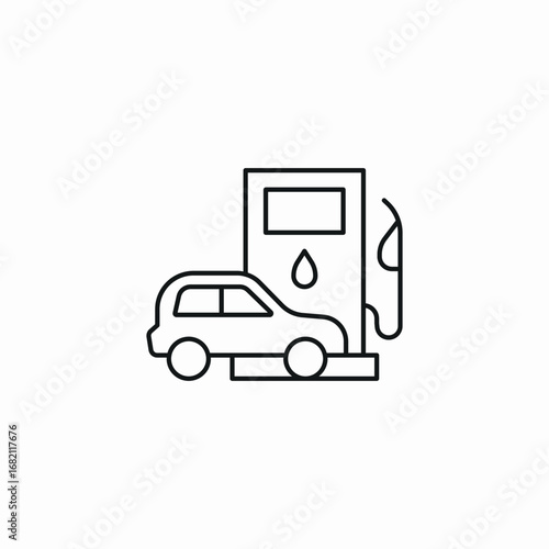 car fueling icon sign vector