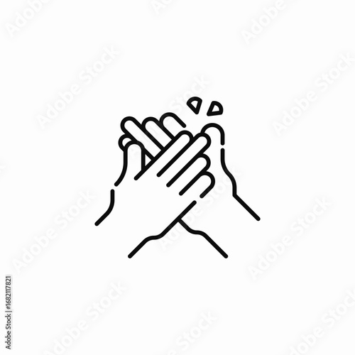 clapping hands applause icon sign vector