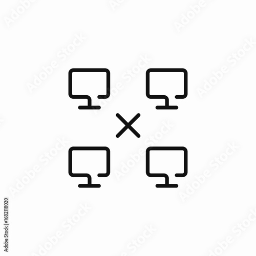 computer monitors icon sign vector