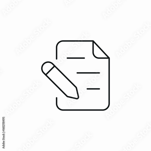 edit document icon sign vector