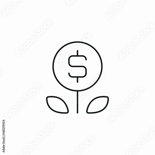 growing money icon sign vector