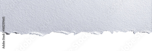 Ripped off white paper edge