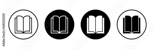 Book icon symbol for apps and websites. open book sign and symbol. ebook icon
