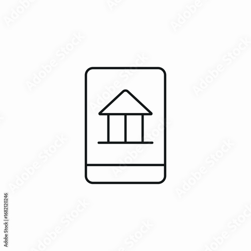 mobile auction icon sign vector