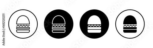 Burger icon symbol for apps and websites. burger sign and symbol. hamburger