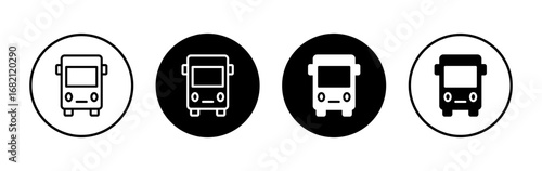 Bus icon symbol for apps and websites. bus sign and symbol