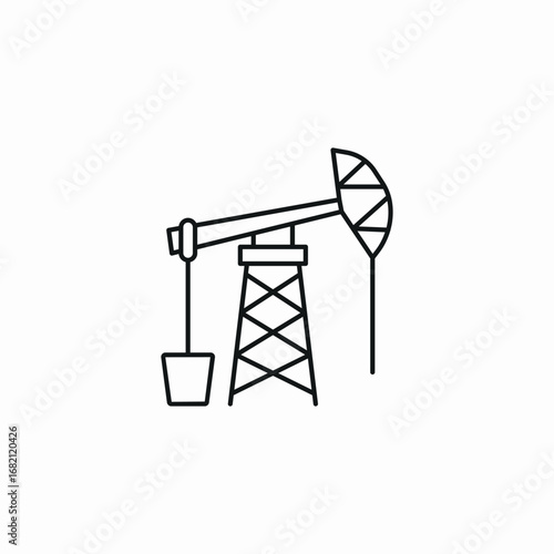 oil derrick icon sign vector