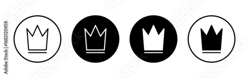 Crown icon symbol for apps and websites. crown sign and symbol