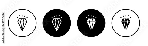 Diamond icon symbol for apps and websites. diamond gems sign and symbol