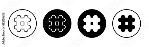 Hashtag icon symbol for apps and websites. hashtag sign and symbol