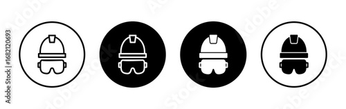 Helmet icon symbol for apps and websites. Motorcycle helmet sign and symbol. Construction helmet icon. Safety helmet