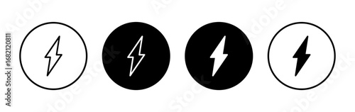 Lightning icon symbol for apps and websites. electric sign and symbol. power icon. energy sign