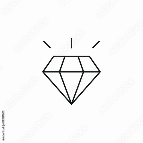 shining diamond icon sign vector
