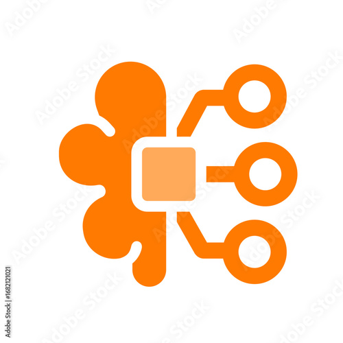 deep learning orange icon