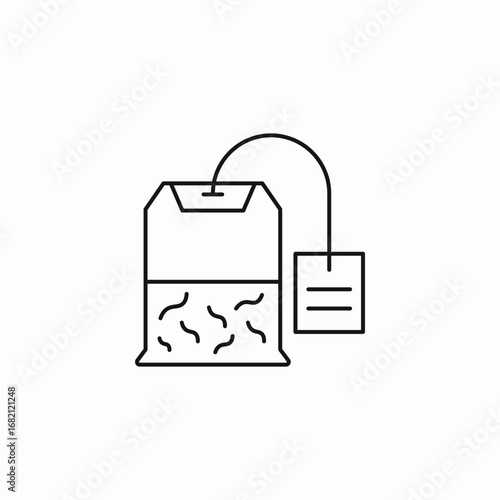 tea bag icon sign vector