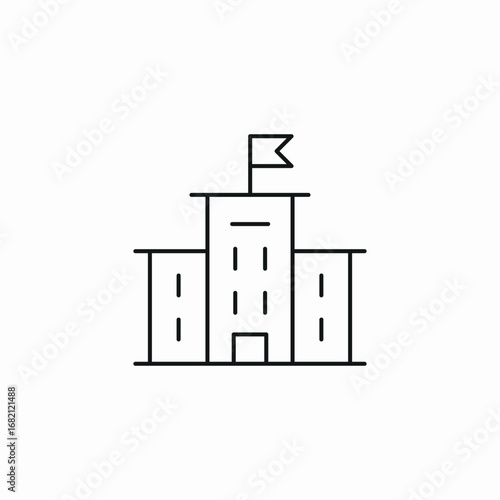 university flag icon sign vector