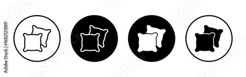 Pillow icon symbol for apps and websites. Pillow sign and symbol. Comfortable fluffy pillow