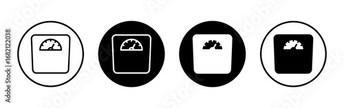 Scales icon symbol for apps and websites. Weight scale sign and symbol