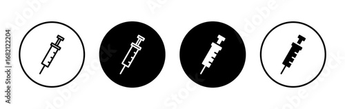 Syringe icon symbol for apps and websites. injection sign and symbol.vaccine icon