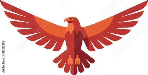 Bold stylized eagle with outstretched wings, symbolizing power, freedom, and new beginnings for your brand.