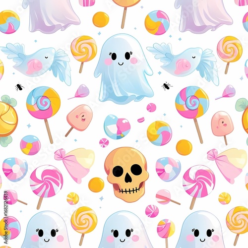 ポップなハロウィンイラスト背景