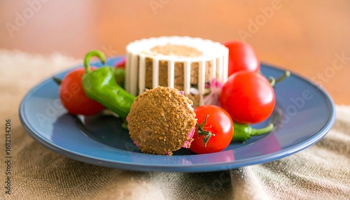 Wallpaper Mural Healthy snack tower with tomatoes and peppers Torontodigital.ca