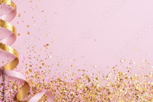 Pink and gold celebration backdrop