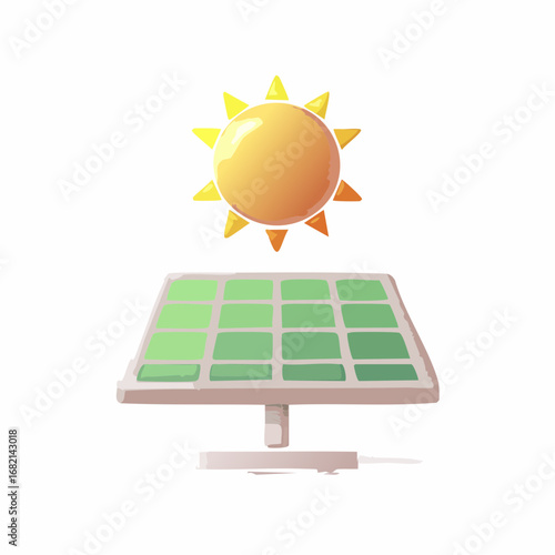 Bright sunbeams power a modern solar panel, symbolizing sustainable energy generation and a commitment to environmental protection and green technology for a cleaner future