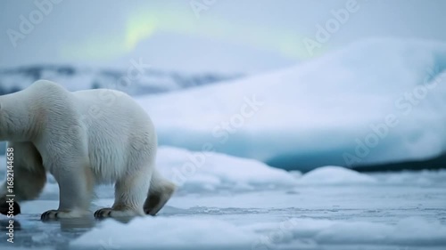 Majestic Polar Bear Roaming Arctic Ice